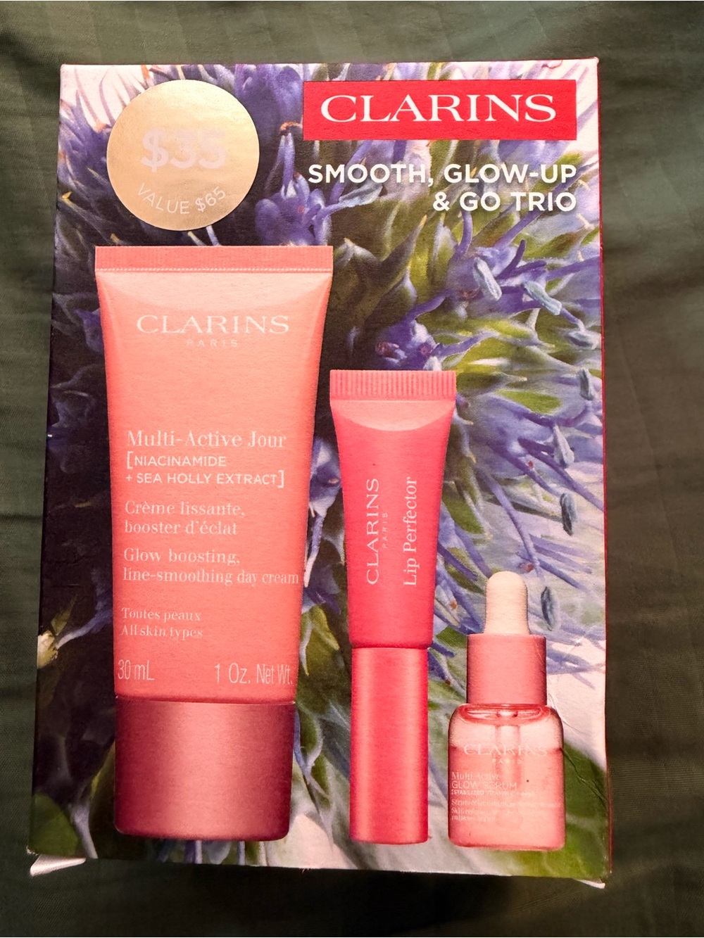 Clarins Smooth Glow-Up & Go Trio (New)
